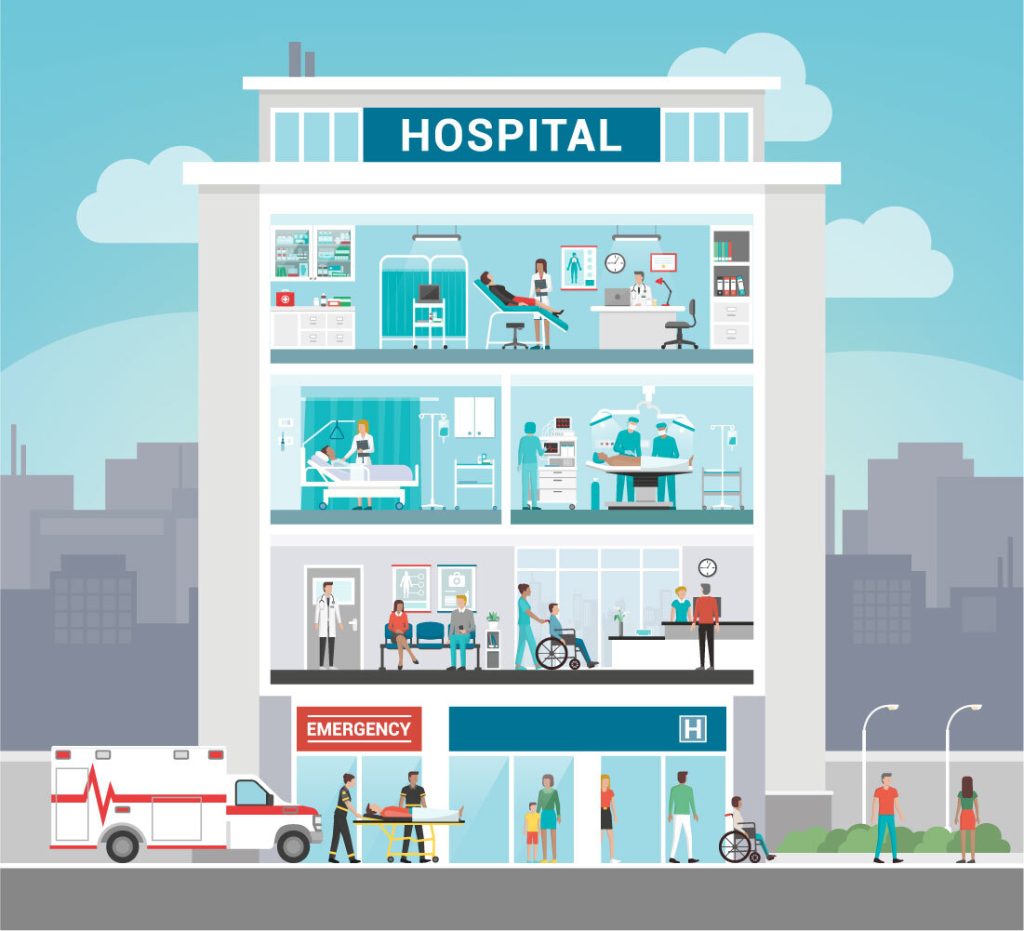 Healthcare facility cutout